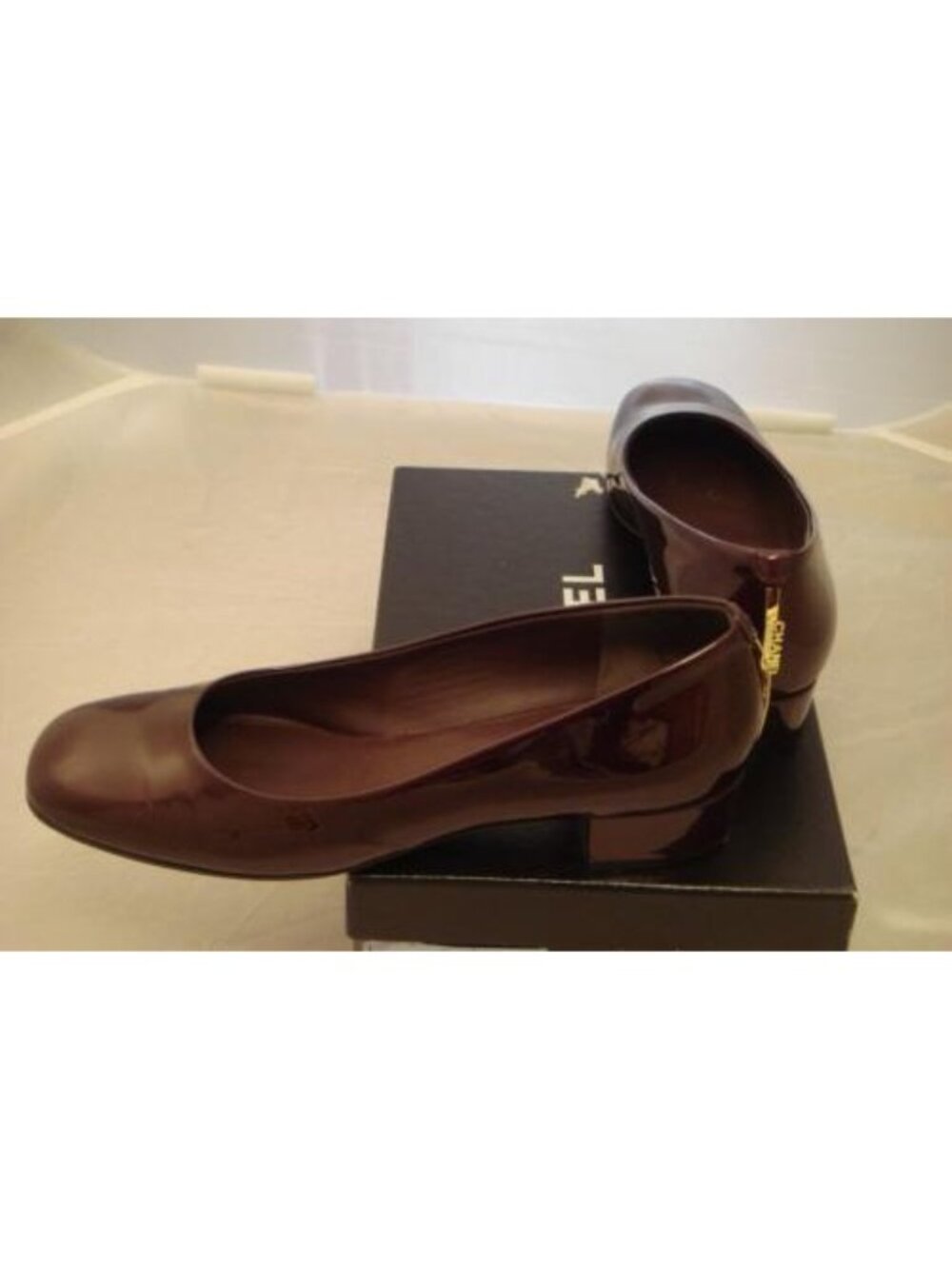 Chanel Patent Leather Ballet Shoes Flat Rare Vintage 41 EUR 11 US New In Box - Picture 4 of 16